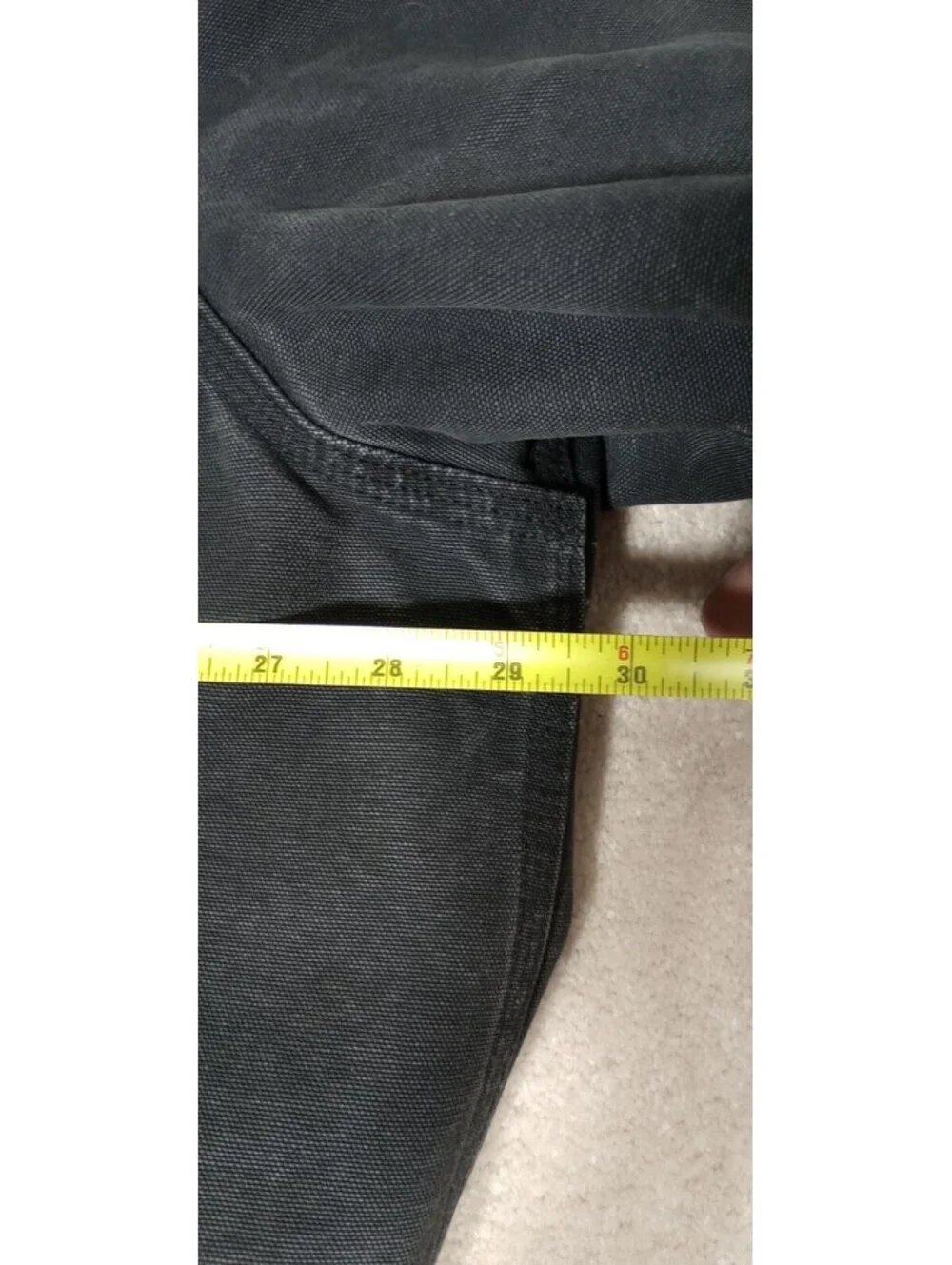 Vtg Carhartt Jacket 101228 BANGSTON Lined Men's Corduroy Collar Distressed Gray
